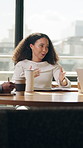 Business, woman or meeting with team for planning, strategy or company ideas in office. Female person, window and discussion with group for project proposal, development or brainstorming in workplace