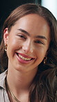Happy, professional and face of businesswoman in office with confidence for creative career. Smile, job opportunity and portrait of female fashion designer with pride for about us in workplace.