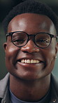 Happy, professional and face of black man in office with confidence for finance career. Laughing, job opportunity and portrait of African male financial manager with pride for about us in workplace.
