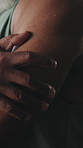 Man, hands or arm pain with injury for workout accident, intense exercise or strain in gym. Closeup, active or male person with sore bone for joint inflammation, muscle tension or ache in health club