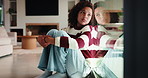 Home, thinking and kid with depression by window, adoption crisis and loneliness with mental health. Reflection, sad and unhappy girl with anxiety, thoughts and foster care trauma by glass in house