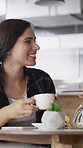 Smile, women and friends with selfie at cafe for photography, social media post and reunion. Happy, people and laughing with coffee, profile picture update and capture memory for gathering together
