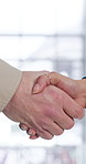 Shaking hands, offer and business people in office with partnership, welcome or negotiation for finance. Agreement, greeting and financial manager with handshake, investor and investment deal