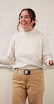 School, speaking and woman in classroom with math lesson, education and knowledge. Teacher, talking and person with learning support, explaining test or curriculum question for teaching numbers