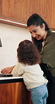 Health, mom or kid in home with hand washing, bacteria prevention or teaching wellness in childcare. Safety, parent and girl with faucet, germ protection or hygiene routine for child development.