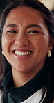 Happy, face or Asian woman in agency with pride, about us or ambition as investment advisor. Smile, portrait or finance consultant with confidence, career growth or opportunity in risk management.
