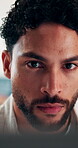 Creative, online and businessman with laptop in office, copywriting and proofreading article on web. Serious, copywriter and person with tech for blog post, review and email marketing on social media