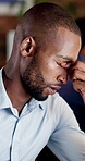 Frustrated, stress and man in office at night for mistake, crisis and worry for project deadline. Business, corporate and person with pressure, burnout and strain for error, online glitch and issue