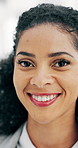 Corporate, happy and face of woman in office for financial advisor, consultant and about us. Business, professional and portrait of person laugh with pride for consulting, job and finance agency
