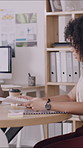 Creative, team and people with paperwork in office, meeting and planning for ad campaign with report. Business, collaboration and discussion with brand manager, marketing and happy with documents