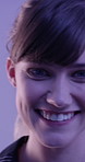 Laughing, thinking and happy with face of woman for comedy, reflection and positive attitude. Smile, perspective and funny joke with female person on studio background for comic, story and vision