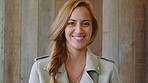 Face, business and happy woman for career, job or friendly recruitment for workplace. Smile, portrait and recruiter person or talent acquisition specialist for about us, hiring or company opportunity