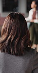 Walk, woman and back of teacher at school for morning lesson, teaching profession and class arrival. Education, outdoor and educator on campus for academic professional, learning academy and career
