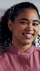 Face, healthcare and smile of woman nurse in hospital for about us, internship or residency. Friendly, medical and wellness with happy person in scrubs at clinic for help, medicare or support