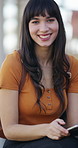 University, face and woman on campus with tablet, digital textbook or research for course assignment. Education, smile or student with tech, college thesis or academic source review for assessment.