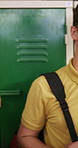 Face, students and teenager by locker for education, laughing and confidence for school scholarship. Portrait, friends or happy children with books for knowledge development, learn or study together