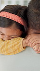 Happy, hug and dad with child in home with embrace for affection, bonding and loving relationship. Family, trust and father with girl with moment for connection, love and support for parenting