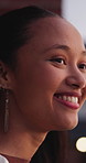 Decision, education and woman outdoor at university with ideas, thinking or planning for scholarship. Happy, bokeh and female student with choice for college, study goals or future on campus.