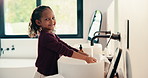 Health, washing hands or kid in home with face, bacteria removal or child growth in wellness routine. Safety, clean or girl with portrait, virus prevention or hygiene habit in childhood development.