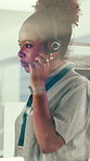 Headset, help or woman in call center for technical support, software troubleshooting or code advice. Customer service, IT assistance and African agent with feedback, programming solution and window