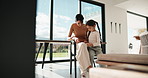 Mom, girl and drawing with learning in home with care, bonding and love with connection in lounge. People, mother and daughter with pencil, education or development for creativity at family house