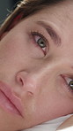 Stress, thinking and woman with depression in bedroom of home for fail, mistake or regret. Anxiety, loss and reflection with sad person on bed in apartment for emotional trauma, ptsd or worry