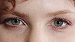 Optometry, face and eyes with screening, closeup and glaucoma test in vision examination. Portrait, blink or female person with optical function, eyesight care or visual tracking for ocular wellness.