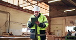 Shocked, architect and man with tablet on construction site, online and mistake on digital blueprint. Surprised, civil engineer and mature person with tech, scroll and safety failure in building