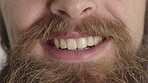 Man, oral hygiene and laugh with healthy veneers, teeth and clean mouth for fresh breath or wellness. Tooth whitening, healthcare and person with dental care results, happy and treatment for gums