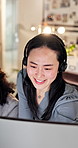 Telemarketing, woman and team in meeting with computer, advice or plan for lead generation at night. Late, people and discussion in call center with desktop, online research or tips from sales agent.