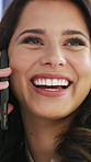 Business, woman and smile in office with phone call, discussion and contact editor for journalism. Person, laugh and conversation in workplace with mobile, funny feedback and schedule for publication