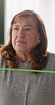 Breathe, senior and women with resistance band for fitness, wellness and exercise for mobility together. Retirement, gym and people with equipment for stretching, muscle strength and healthy joints