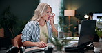 Employee, breathing and woman with inhaler in office, online and graphic designer with asthma attack. Creative, coworking and person with pump for lung disease, wellness and treatment in business