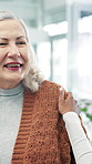 Empathy, nurse and senior woman in house with comfort, conversation or medical support. Happy, talking and caregiver with elderly female person in retirement for healthcare checkup in nursing home.