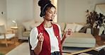Talking, mic and businesswoman in office with virtual assistant, crm or help desk for consultation. Headset, contact us and female technical support agent with computer for customer care in workplace