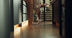 Legs, relax and couple in home with love, partner affection or romantic moment for celebration. Feet, people or embrace at house with playful pose, anniversary and connection for healthy relationship