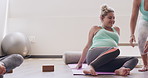 Your body and baby will be thankful for this yoga practice