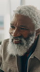 Smile, black man and manager in office for career development, finance consultant or pride. Mature person, confident and happy professional for company growth, investment opportunity or accounting
