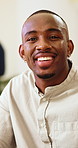 Business, face and laughing with black man in office for career ambition or job satisfaction. About us, friendly and funny with happy employee person in workplace for development or opportunity