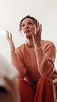 Woman, couple and frustrated in home with fight, blame or accountability for unshared responsibility. Mature wife, partner or argue in house with opinion, disagreement or crisis in toxic relationship