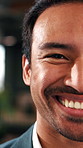 Business, face or man in firm with laugh, humor expression or positive attitude as wealth planner. Happy, portrait or investment consultant with funny joke, confidence or about us as finance advisor.
