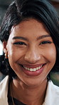 Pride, face or woman in agency with laugh, brand advisor or positive attitude in creative career. Happy, confidence or marketing planner with humor, campaign specialist or about us in business growth