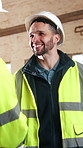 Carpentry, shaking hands and men in factory with discussion, deal or quality control in timber warehouse. Maintenance, handshake or tech for team, management or conversation in woodwork agreement