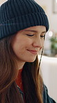 Happy, freelancer and woman in cafe with remote work for creative project with positive feedback. Smile, reading and magazine editor with review on article in morning at coffee shop or restaurant.
