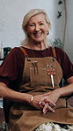 Face, hairdresser and happy woman in salon for haircare, barbershop or customer service. Stylist, portrait or mature female person with smile for small business startup or grooming in beauty parlor