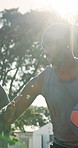 Outdoor, fitness and men with basketball, active and training for skill development with instructor. Athlete, practice and black person with personal trainer, exercise and technique for sport match