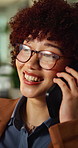 Phone call, talking and businesswoman in office at night with communication for finance negotiation. Cellphone, deadline and mature financial manager on mobile discussion for investment feedback.