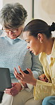 Elderly, woman and laptop with credit card help in home for online shopping assistance or support. Senior, female people or debit with computer for ecommerce, payment or banking advice in house