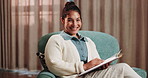 Face, psychologist and woman in office with clipboard, wellness expertise or smile for counseling job. Happy, therapist or person in clinic with checklist, pride and career experience for psychology.