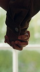 Love, holding hands and support with couple in house for romantic connection, care and trust. Marriage, commitment and relationship partner with man and woman in living room of home for loyalty